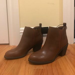 Faux Leather Ankle Booties